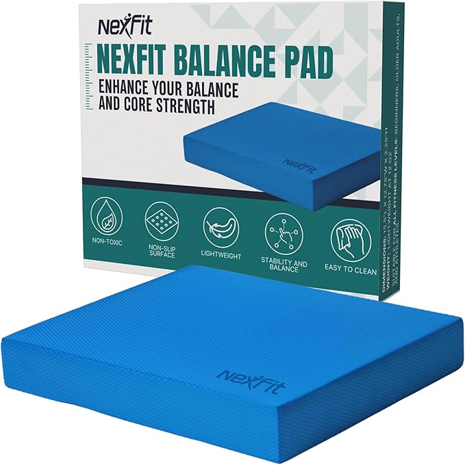 High-Density Balance Pad - Durable TPE Foam Balance Pad Physical Therapy, Foam Exercise Pad with Non-Slip Surface, Lightweight for Home & Gym Workouts, Core Strength & Balance Enhancement