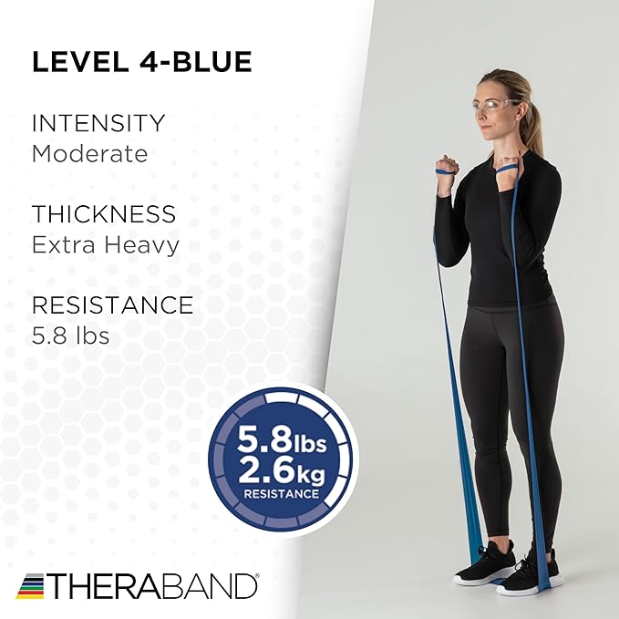 THERABAND Resistance Band, Black, Special Heavy, 50-Yard Roll, Latex Elastic Band for Exercise