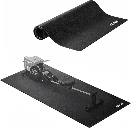 VEVOR Treadmill Mat for Carpet Floor, Exercise Equipment Mat for Treadmills, Stationary & Recumbent Bikes, High Density PVC Floor Protector Gym Mats, Waterproof and Non-Slip for Home Gym