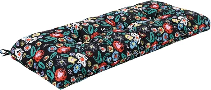 Outdoor Bench Cushion Waterproof, Tufted Bench Seat Cushion 36 x 15 Inch, Patio Wicker Indoor Seat Pads for Outside Garden Patio Balcony