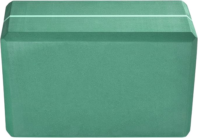 Hugger Mugger 4 in. Foam Yoga Block - Strong and Stable, Beveled Edges for Comfort, Most Favored Block Size, Helps with Alignment and Support in Many Poses