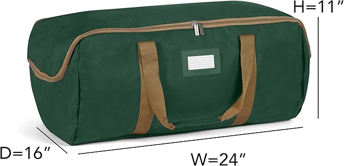 Covermates Keepsakes - Storage Duffel Bag - Heavy Duty Polyester - Reinforced Handles - Closet Storage, Green