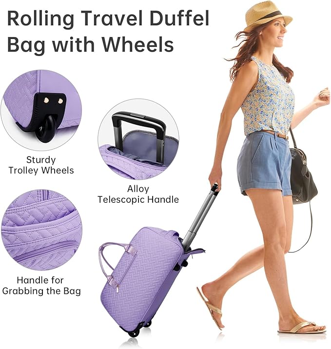 Duffle Bag for Travel, Weekender Bag with Shoe Compartment, Carry On Overnight Bag for Women with Toiletry Bag, Gym Bag with Wet Pocket, Hospital Bags for Labor and Delivery Beige