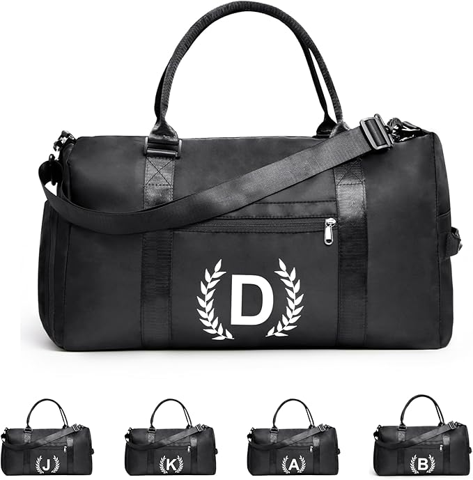 Gym Bag for Women & Men, Fitness Workout Sports Travel Duffle Bag with Wet Pocket & Shoes Compartment, Great Present for Gym Lovers