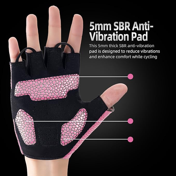 Cycling Gloves for Men Women, Half Finger Bike Gloves for Biking, Gym, Weight Lifting, Rowing, Riding, Outdoor Sports