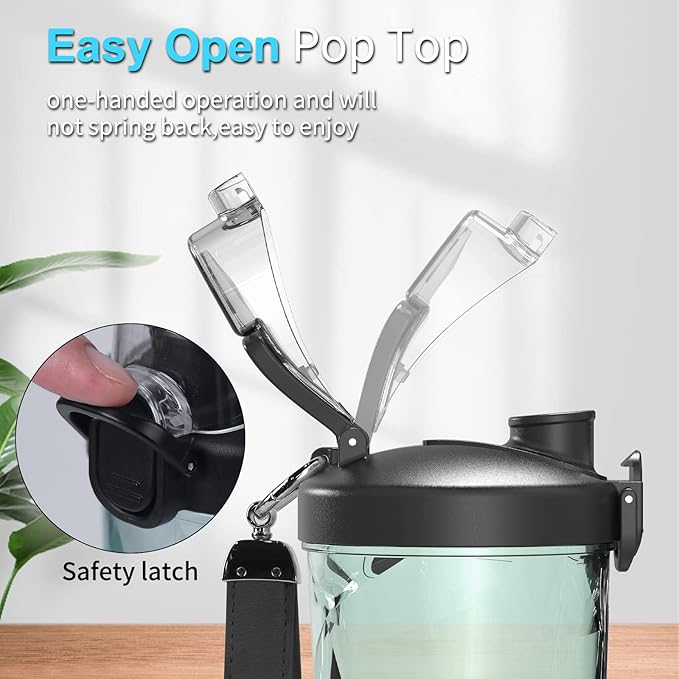 DENOKIN Portable Blender 20oz Vessel, Cordless Personal Size Blender for Shakes and Smoothies with 6 Blade Small Blender for Kitchen, Home, Travel