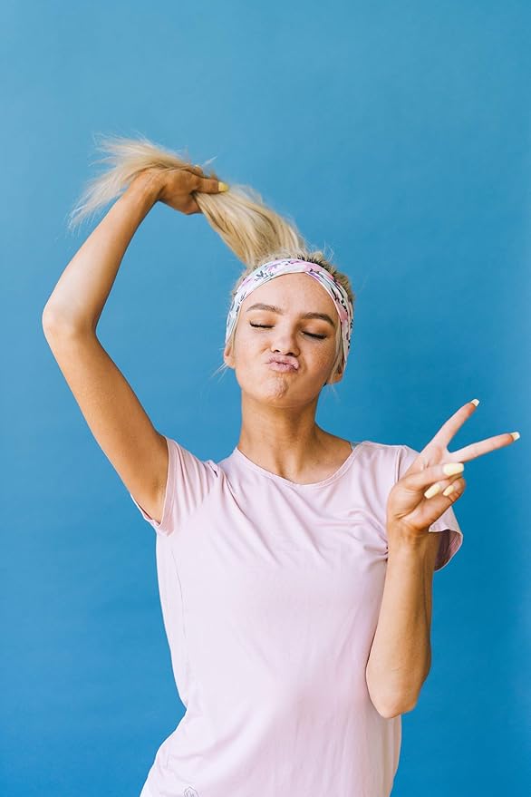 Maven Thread Headbands for Women - Wide Sports Headband for Running, Exercise, Gym, Athletic Workouts and Yoga, 4" Thick Non-Slip Sweatbands, 2Pack