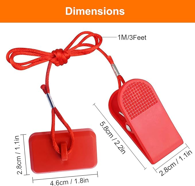 Treadmill Magnet Safety Key for Proform Image Weslo Reebok Epic Golds Gym Freemotion and Healthrider Treadmills