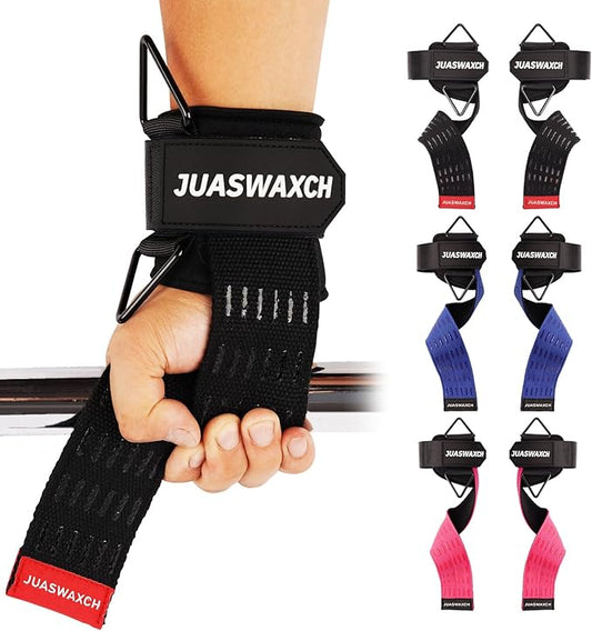 Weight Lifting Wrist Straps, Weight Lifting Straps, Wrist Straps for Weightlifting, with Neoprene Padded Wraps, Double Layer Cotton Hand Grips,Yellow Color, Gifts for Men and Women