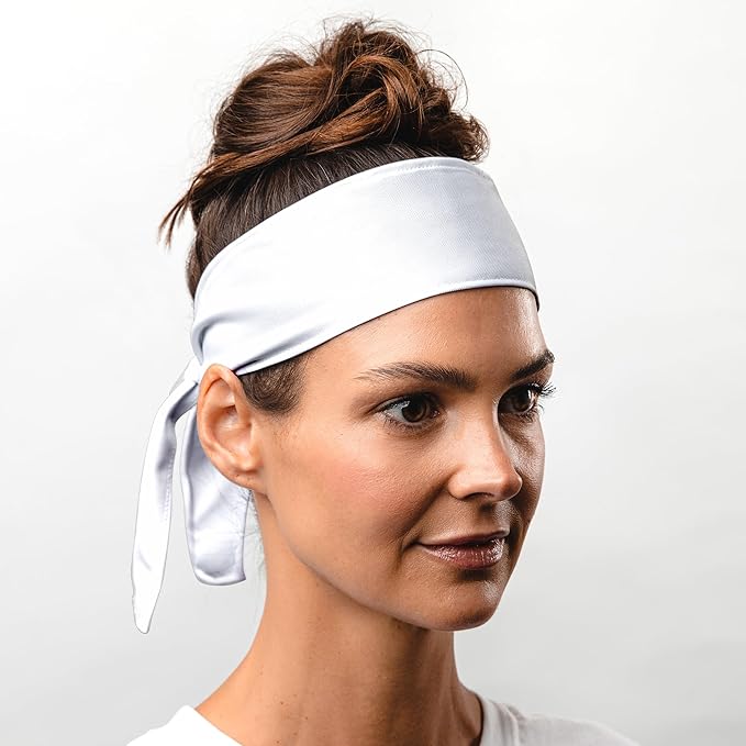 Suddora Tie Headband, Unisex Fabric Sweatband, Moisture Wicking Performance Blend Fabric, Head Tie for Karate, Running, Cycling, Tennis, Cosplay for Ninja Halloween, One Size Fits All