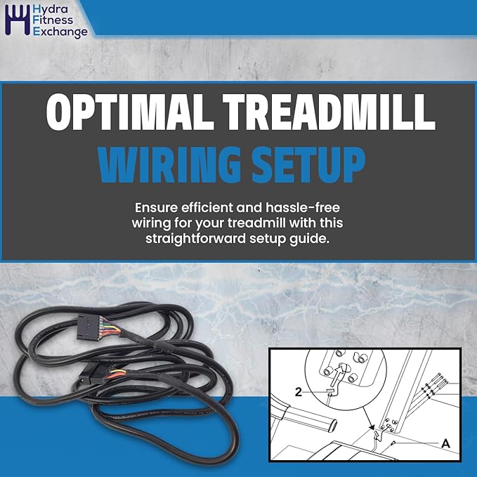 Console Wire Set Black | Treadmill Exercise Equipment Replacement Part | Compatible with HZ Fitness 7.0AT-04, TM1021, PTM1021, PTM1021B | MPN 1000303614 (2021-2025 Model)