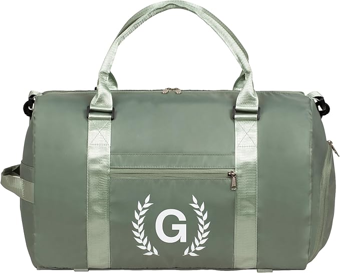 Gym Bag for Women, Personalized Duffle Bag with Shoe Compartment, Sports Bag for Yoga & Dance with Wet Pocket and Mat Strap