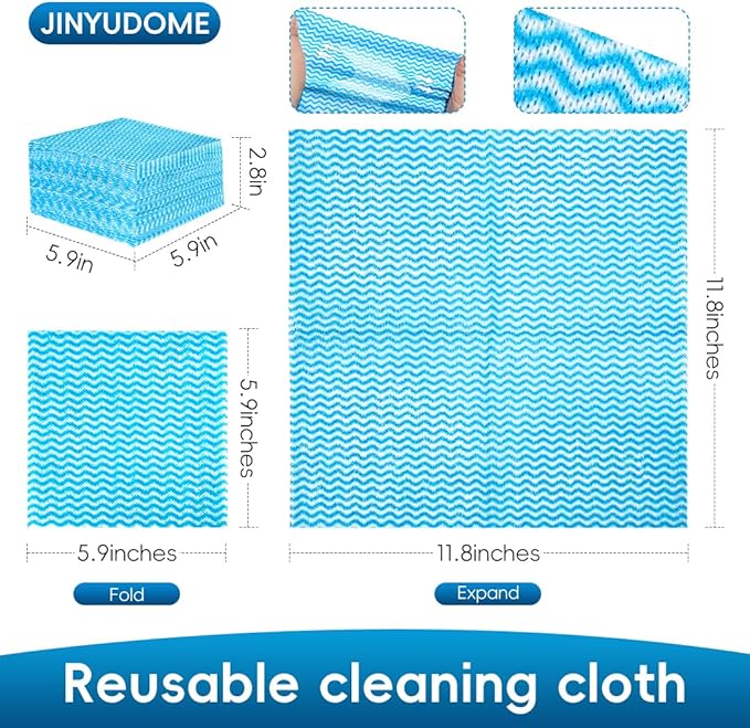 Reusable Kitchen Cleaning Cloths Dish Towels Dish Cloth 11.8X11.8 in,100 ct. Red