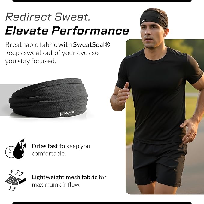 Halo Headband Bandit - 4" Wide Pullover Sweatband for Both Women and Men