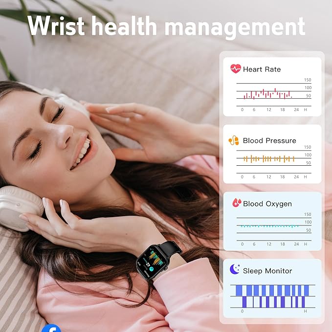 Smart Watch for Women Men(Answer/Dial) 1.96" IPS Smartwatch, 24/7 Heart Rate/Blood Oxygen/Blood Pressure/Sleep Monitor, Blood and Body Composition,100+ Sports Modes Fitness Tracker (champagne gold)