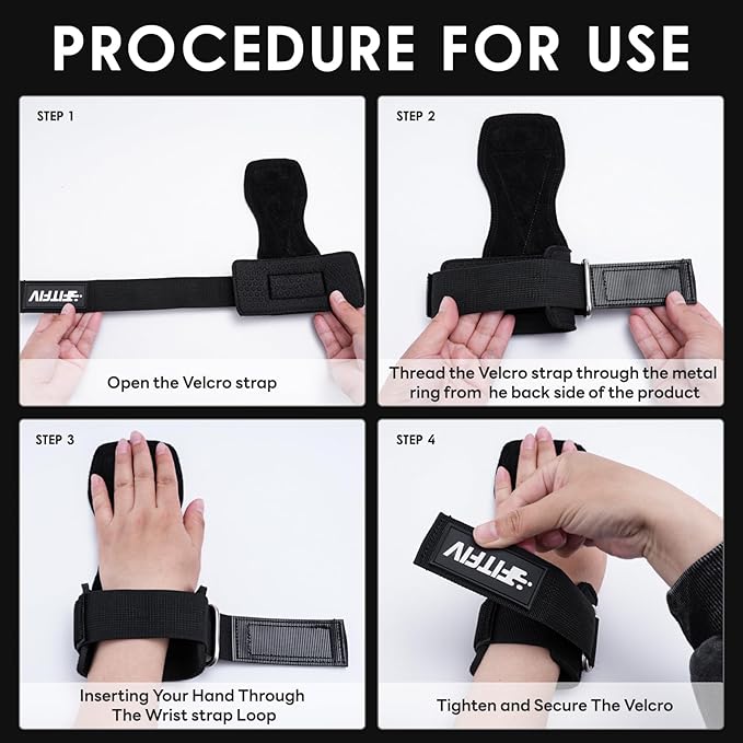 Weight Lifting Wrist Strap, Double Leather Weightlifting Wrist Straps for Gym Strength Training, Neoprene Padded Wrist Wraps - for Men & Women (Pair)