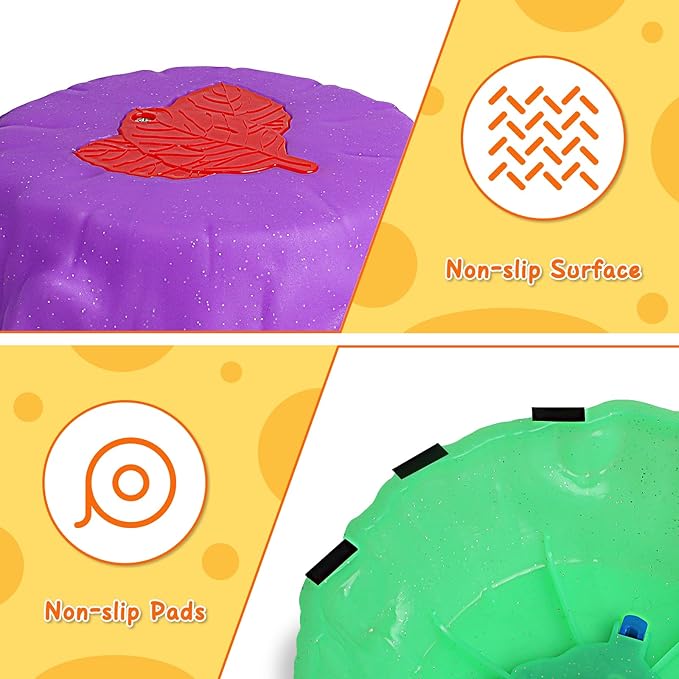 deAO Balance Stepping Stones for Kids,8 Pcs Non-Slip Toddler Balance Stepping Stones,Coordination Skills Game Toys Obstacle Courses Sensory Toys for Toddlers 3+ Outdoor Indoor Play