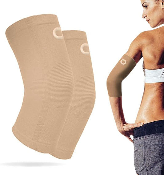 Elbow Brace Compression Sleeve (1 Pair) - Instant Arm Support Elbow Sleeves for Tendonitis, Arthritis, Bursitis, Golfers & Tennis Elbow Brace, Treatment, Workouts, Weightlifting, Pain Relief, Recovery