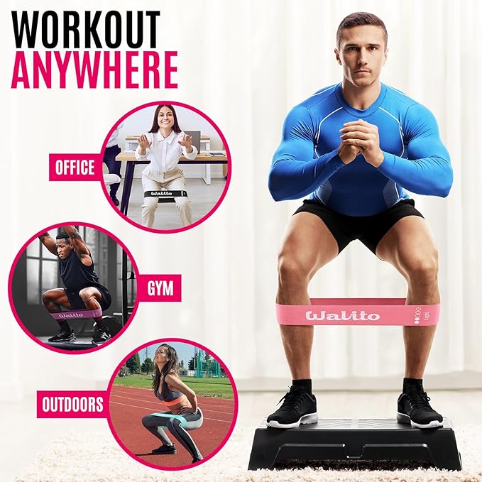 Fabric Resistance Bands for Working Out - Booty Bands for Legs -Glutes Training for Women and Men - Exercise Bands for Squats, Yoga, Physical Therapy -Home Gym Fitness