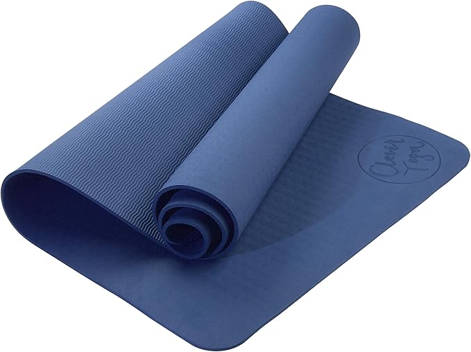 Clever Yoga Better Grip Thick Yoga Mat - Beginner Exercise Yoga Mat with Non-Slip Surface for Home Gym, Earth-Friendly & Recyclable Pilates and Workout Pad Women & Men, 1/4 Inch Thick