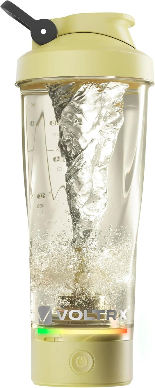 VOLTRX Premium Electric Protein Shaker Bottle, Made with Tritan - BPA Free - 24 oz Vortex Portable Mixer Cup/USB C Rechargeable Shaker Cups for Protein Shakes