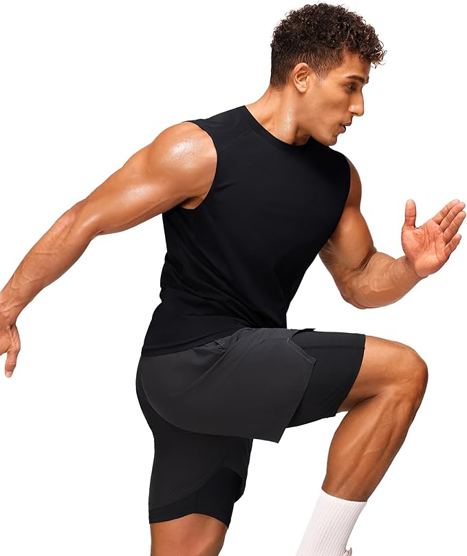 Junlan Sauna Suit for Men - Sleeveless Sauna Shirt Sweat Vest for Gym Workout