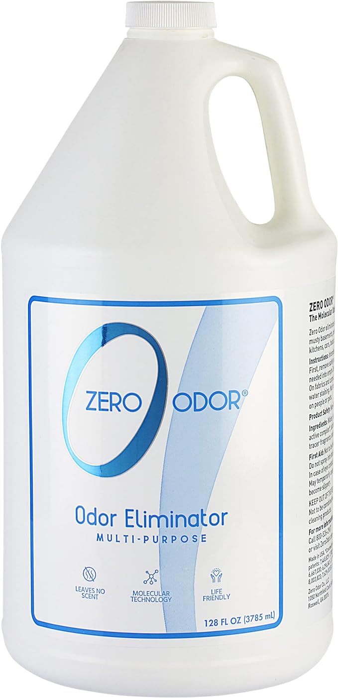 Zero Odor - Multi-Purpose Strong Odor Eliminator for Home, Office, Car, Bathroom, Hotel, Room Deodorizer, and Odor Neutralizer, 128oz Refill