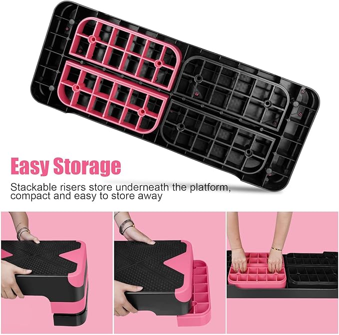 Adjustabl Aerobic Stepper Fitness Step Platform Health Workout for Sports Training