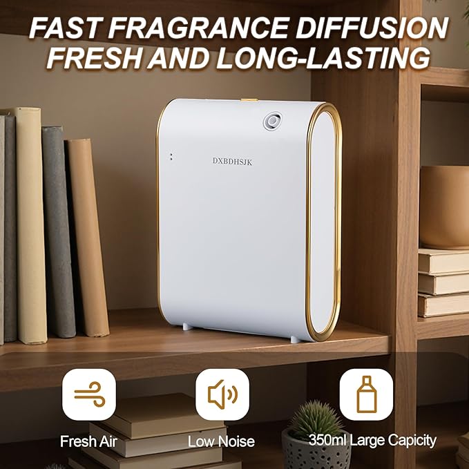 Home Bluetooth Smart Waterless Aromatherapy Machine, Essential Oil Diffuser, with Fragrance Coverage of up to 2000 Square feet, Suitable for Home, Hotel, Restaurant, Office, and spa Center.（White）