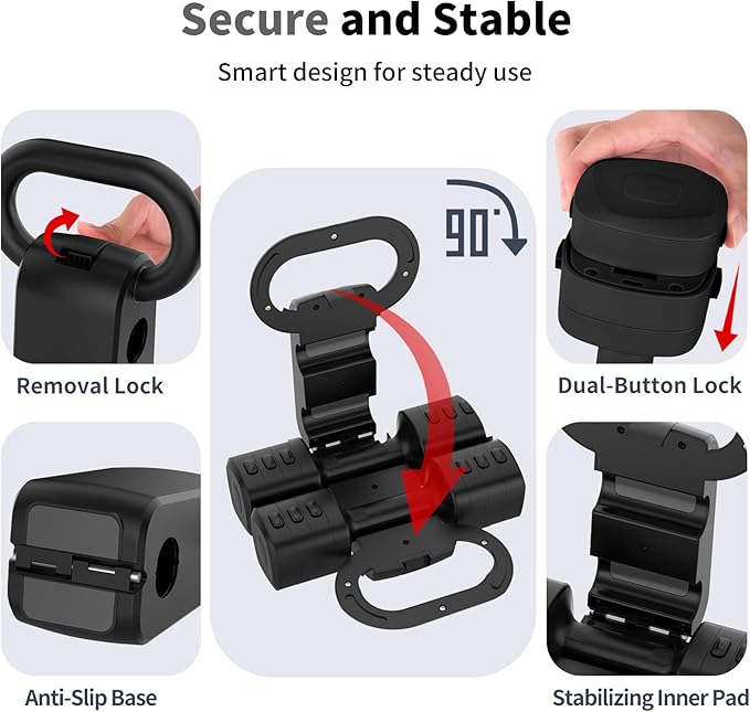 2-in-1 Adjustable Dumbbells Set, 4 Levels Weight Dumbbells Set for Women Men, Each 2.2/3.3/4.4/5.5lb Hand Weights with Kettlebell Form for Home Gym Exercise Training