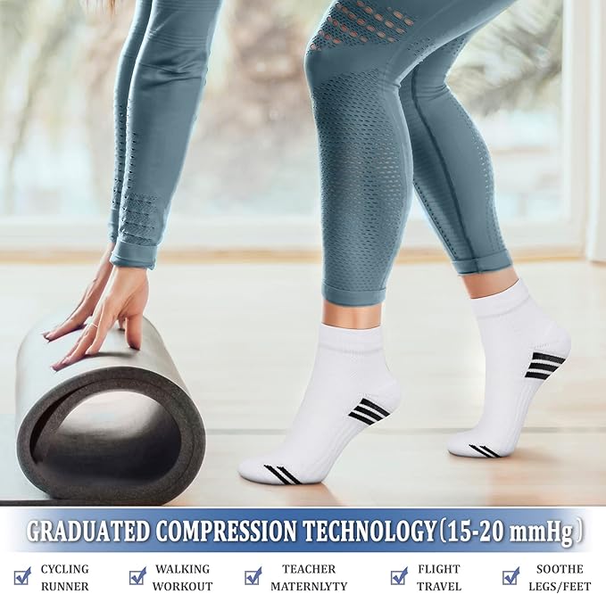 CHARMKING Compression Socks for Women & Men Circulation 15-20 mmHg is Best for Athletic Running Cycling Nurse Daily Wear