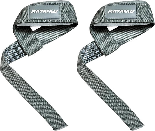 Katamu Weightlifting Straps | Lift More | Premium Weightlifting Straps | Men and Womens Squat Lifting, Powerlifting and Weight Training Support Straps
