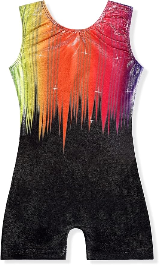 EQSJIU Leotards for Girls Gymnastics Sleeveless Sparkly Toddler Tumbling Outfits Dance Clothes Biketards for Kids 1-10 Years