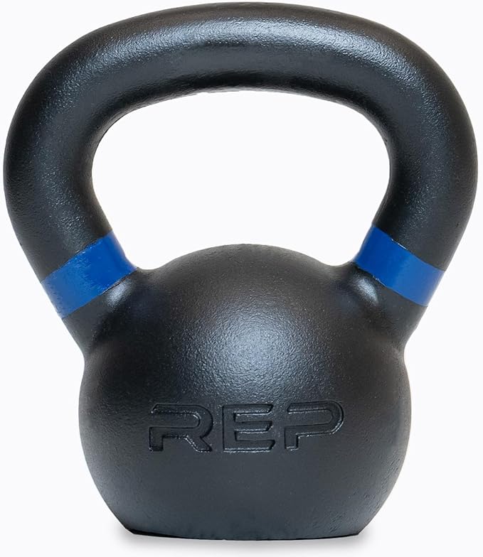 REP Fitness Single Kettlebells 5lb to 50lb Range, Cast Iron, Strength Training, Adjustable Weight, Power Workout Equipment, Home Gym, Free Weights, Dumbbell Alternative, Exercise, Men, Women