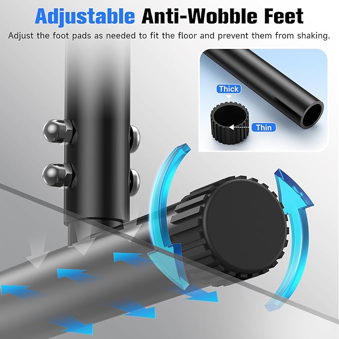 Sportsroyals Adjustable Dip Bar Station, Heavy Duty Parallette & Parallel Bars, 400LBS Stable Dip Stands for Home Gym, Calisthenics & Upper Body Workout Equipment