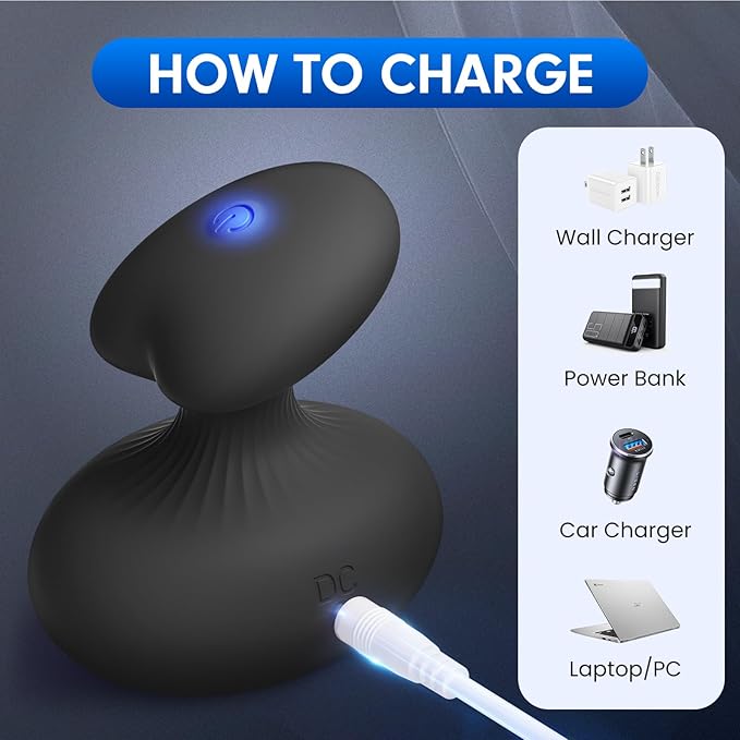 Fully Waterproof Massage Ball, Portable Handheld Neck Massager, Multifunctional Rechargeable Muscle Massage Tool (Black)