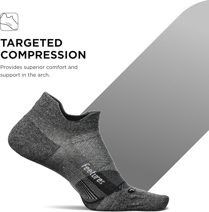 Feetures Elite Ultra Light Cushion Ankle Socks - Sport Sock with Targeted Compression