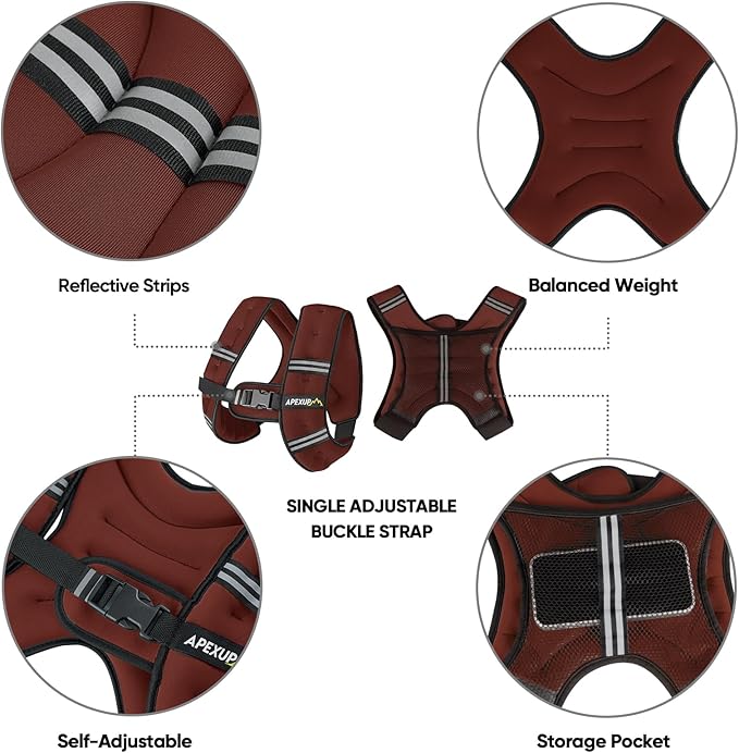 APEXUP Weighted Vest Men Women, Weight Vest for Women Workout Equipment for Strength Training Running