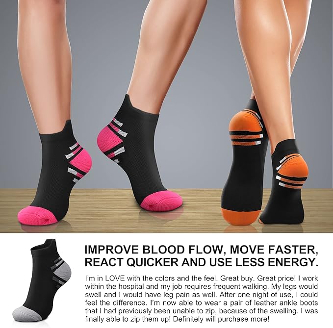 CHARMKING Compression Socks for Women & Men Circulation 15-20 mmHg is Best for Athletic Running Cycling Nurse Daily Wear