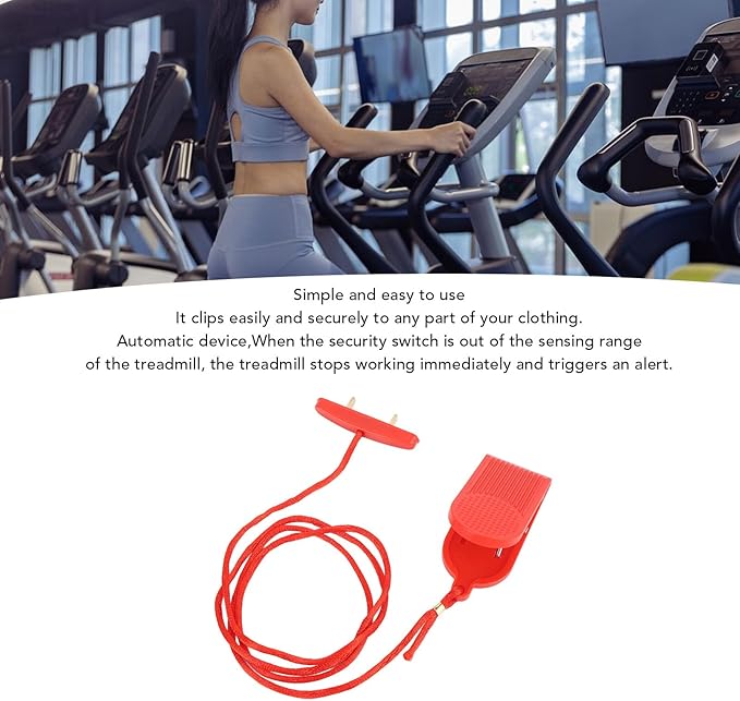 Fockety Treadmill Magnet Safety Key, Magnetic Safety Switch for JX for ZXCH for ISPO, Universal Treadmill Emergency Stop, Magnet Double Insert Treadmill Running Machine Replacement