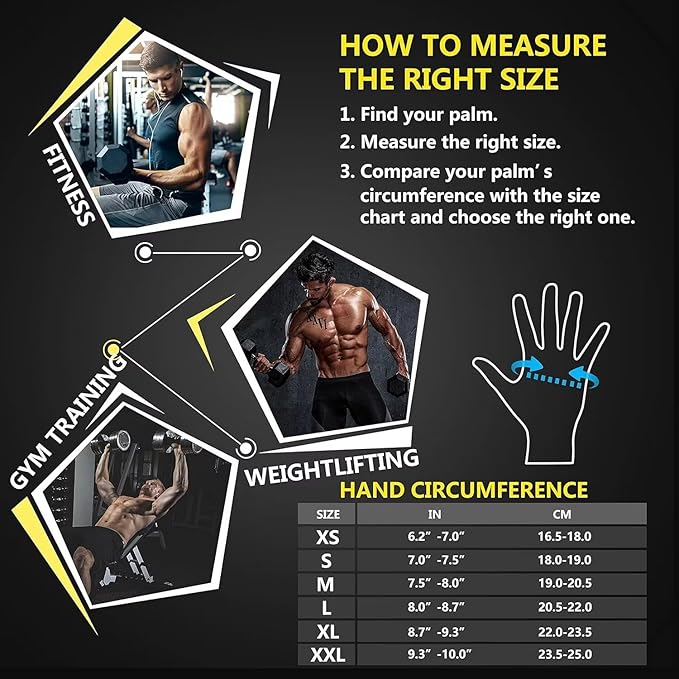 ihuan Breathable Weight Lifting Workout Gym Gloves: Fingerless Exercise Wrist Support | Enhance Palm Protection | Extra Grip for Fitness |Training | Rowing | Pull-ups