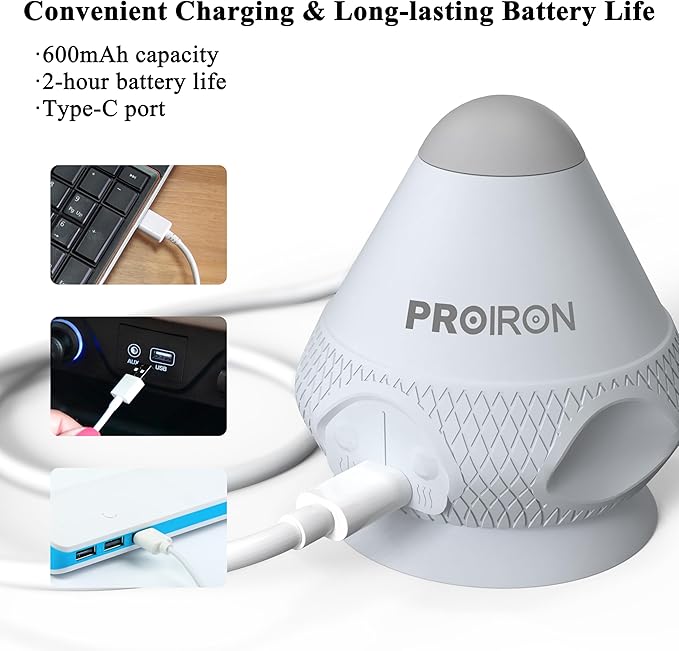 PROIRON Mountable Massage Ball Vibrating & Heating Hand Free,Deep Tissue Massage Trigger Point Therapy for Back Neck Feet Body, Myofascial Release Muscle Soreness & Joint Pain Relief