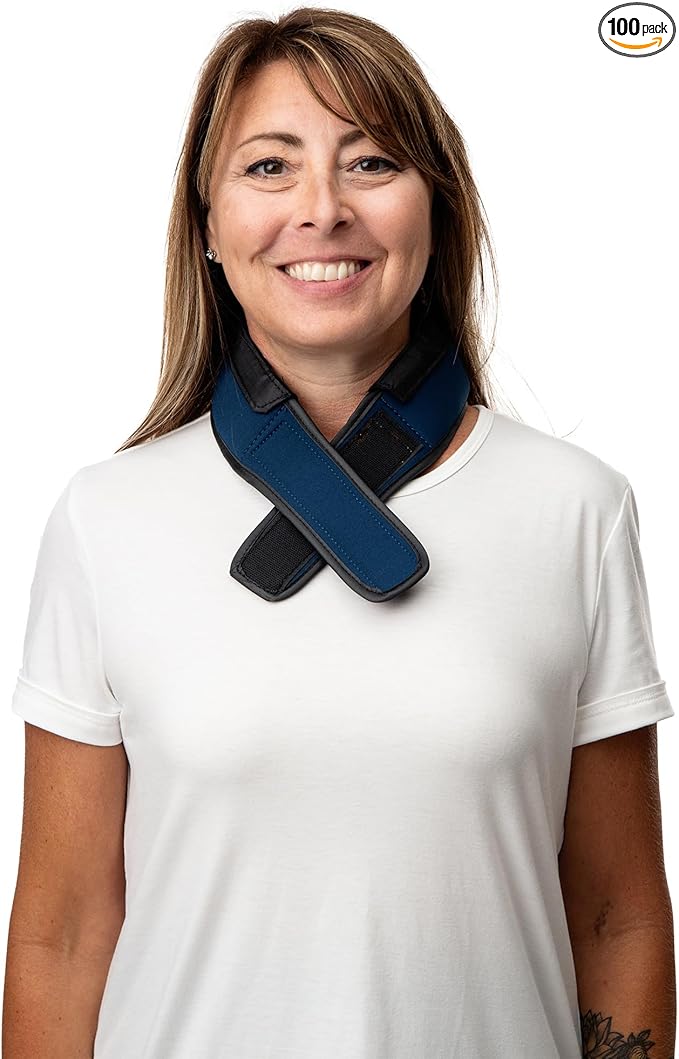 FlexiFreeze Cooling Collar - Personal Neck Cooling Ice Wrap (Navy Blue)