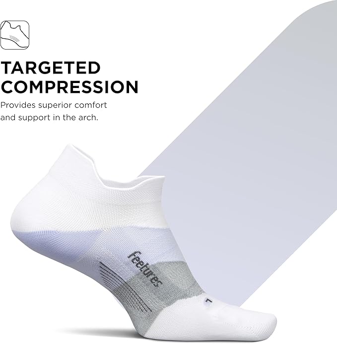Feetures Elite Ultra Light Cushion Ankle Socks - Sport Sock with Targeted Compression