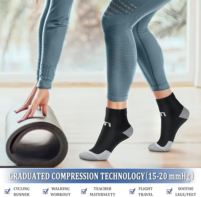 CHARMKING Compression Socks for Women & Men Circulation 15-20 mmHg is Best for Athletic Running Cycling Nurse Daily Wear