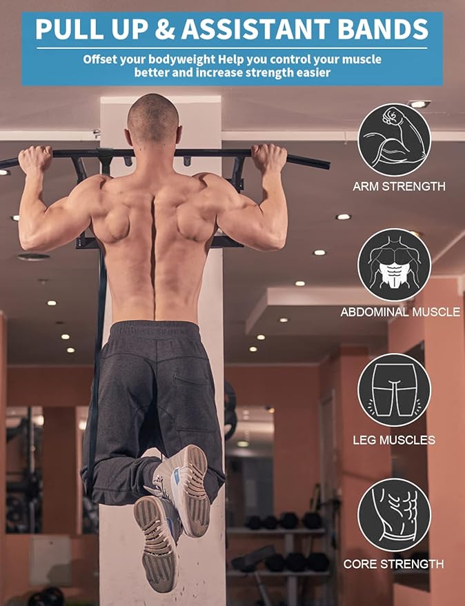 Resistance Bands, Pull Up Bands, Exercise Workout Bands for Working Out, Pull Up Assistance Bands Set for Men & Women, Body Stretching, Physical Therapy, Muscle Training