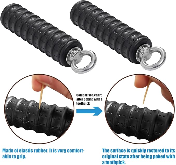 Ergonomic Tricep Rope Pulldown Attachments, Upgraded 27 32 40 & 47 Inch Extra Long Triceps Rope Cable Attachments for Gym, LAT Pull Down Bar for Cable Machine, Tricep Workout Cable Attachments