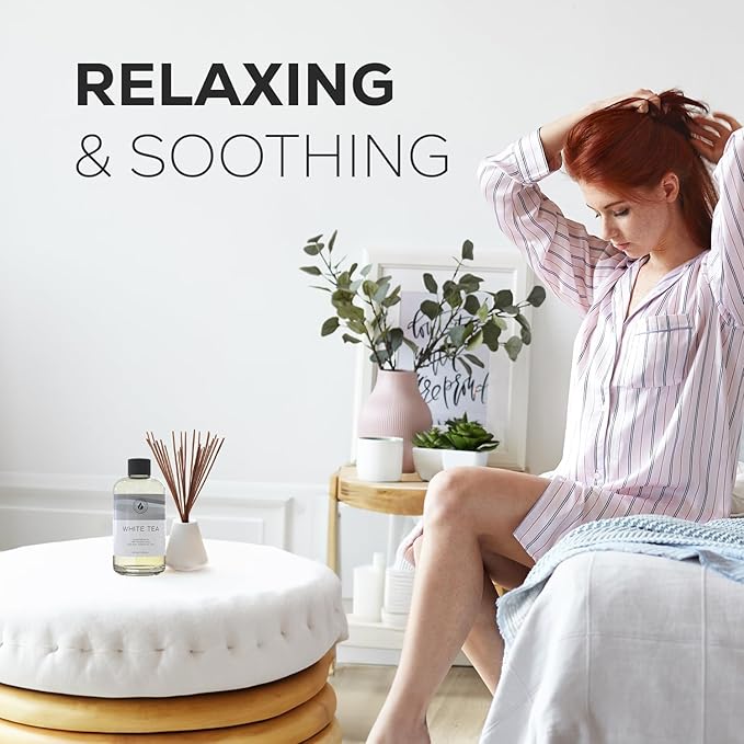 Aroma Country White Tea Diffuser Oil - Luxury Essential Oils for Diffuser Refill & Air Freshener Room Spray, Long-Lasting, Natural Home Fragrance and Hotel Scent for Diffusers & Machines (4 Fl. oz)