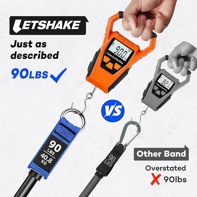 Resistance Bands, Heavy Duty Exercise Bands for Working Out, Workout Bands with Handles, Stretch Band for Men, Fitness Bands for Home Workouts, Muscle Training, Strength, Slim, Yoga