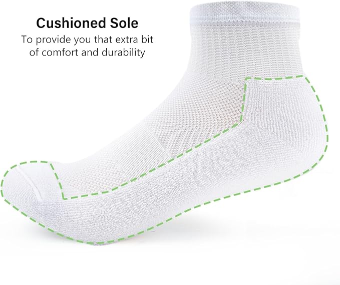 Gonii Ankle Socks Womens Athletic Thick Cushioned Running Hiking Low Cut 5-Pairs